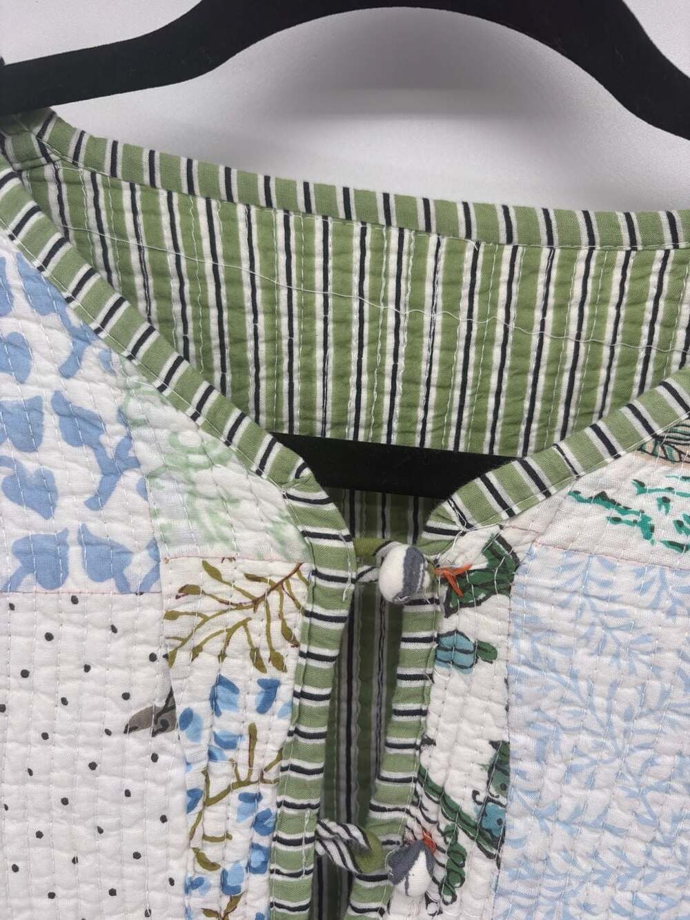 Handmade Quilted Patchwork Jacket Floral Kantha Boho - Picture 2 of 7
